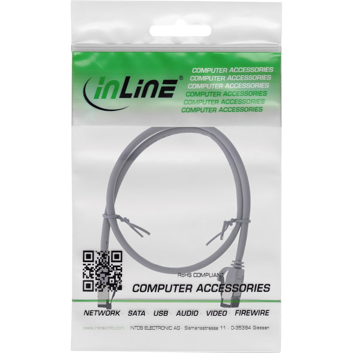 Inline® Cable De Red Slim, U/Ftp, Cat.8.1, Tpe Halogen-Free, Gris 0.5m