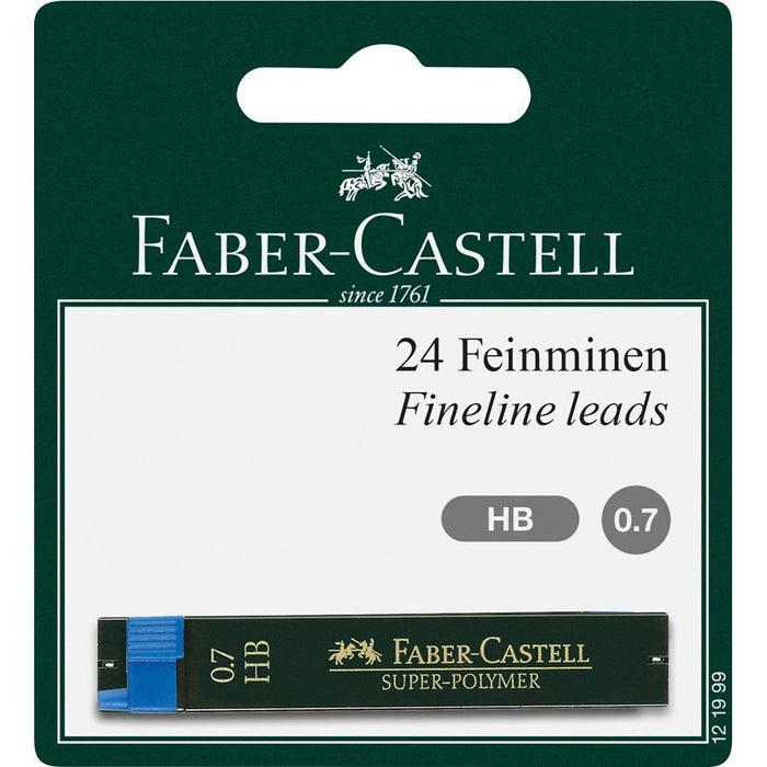 Faber-Castell 121999 Minas De Polímero Alto, Dureza Hb, 0,7 Mm, 24 Unidades
