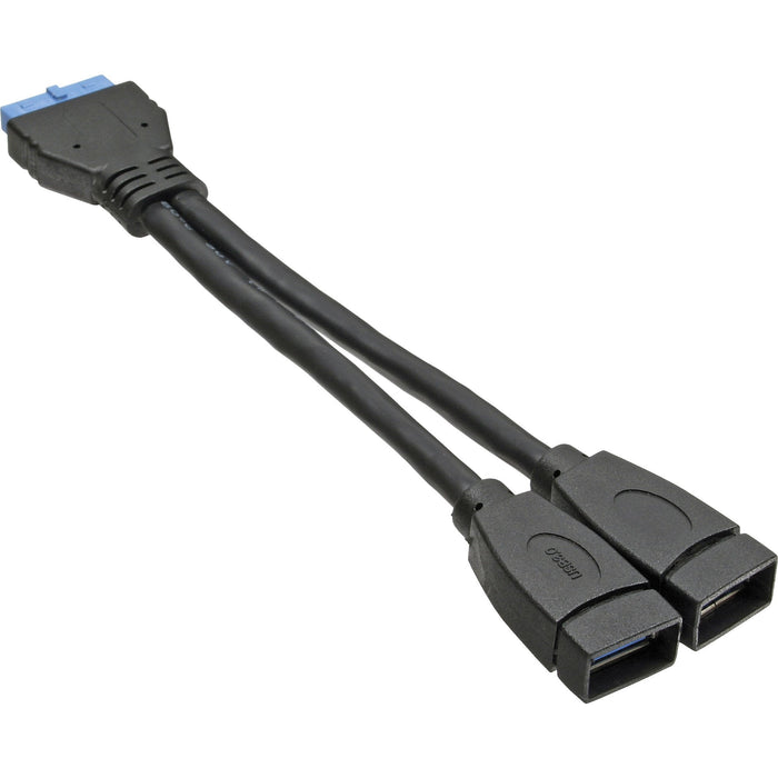 Adaptador Inline Usb 3.0 Interno 2x Usb A Hembra Al Cabezal De La Placa Base