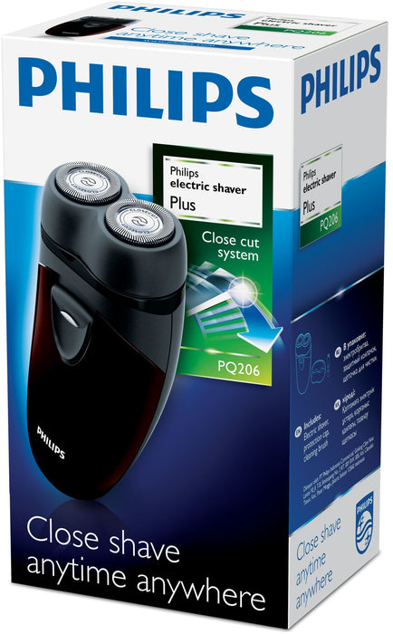 EAN 8710103968849 - Philips PQ206/18 afeitadora Máquina de afeitar de rotación Negro, Burdeos imagen 2
