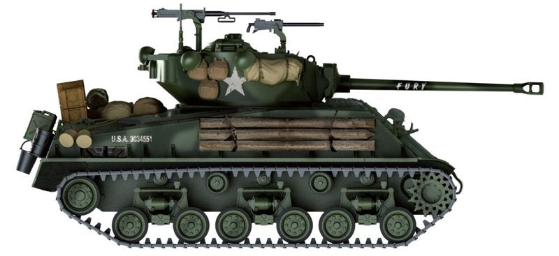 EAN 8001283065290 - Italeri M4A3E8 Sherman "FURY" Tank model Kit de montaje 1:35 imagen 5