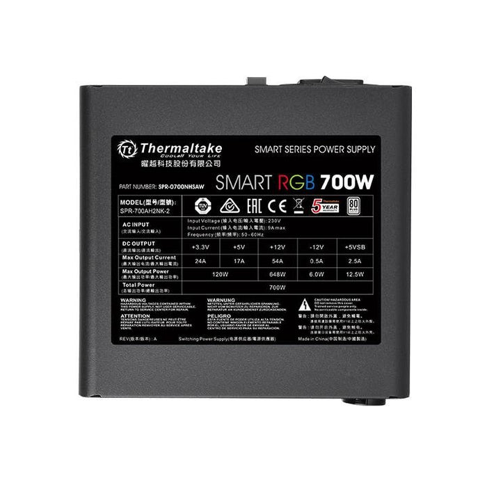 EAN 4711246870475 - Thermaltake Smart RGB unidad de fuente de alimentación 700 W 20+4 pin ATX ATX Negro imagen 6