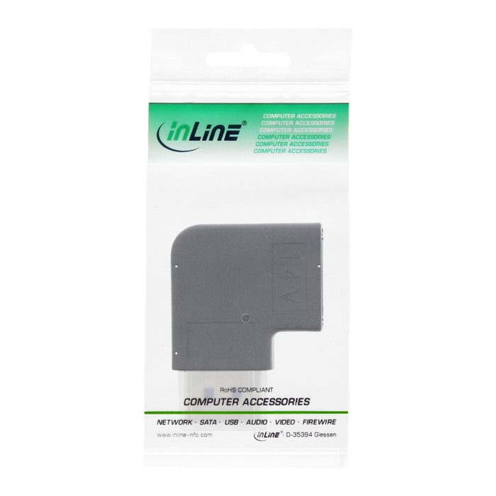 Adaptador Inline Displayport, Displayport Macho/Hembra En Ángulo Izquierdo