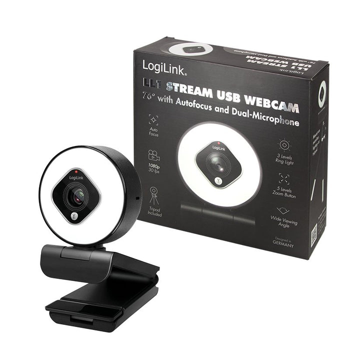 EAN 4052792064766 - LogiLink UA0384 cámara web 2 MP 1920 x 1080 Pixeles USB 2.0 Negro, Blanco imagen 10