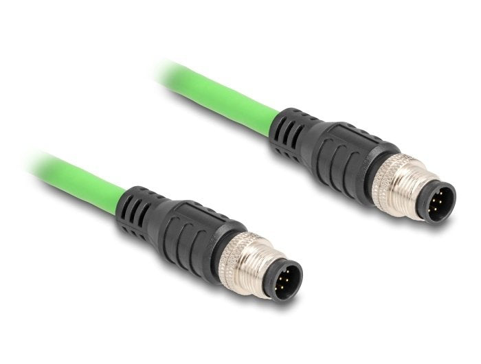 Delock 80411 Cable M12 Codificado A 8 Pin Macho A Macho Pur (Tpu) 1 M