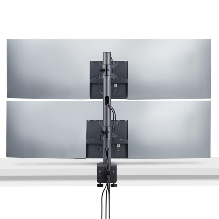 Startech.Com Dual Monitorhalterung 124,46cm 49zoll Fur 2 Vertikal Gestapelte Monitore 2x 16 Kg Vesa Bildschirmhalterung-Monitorarm