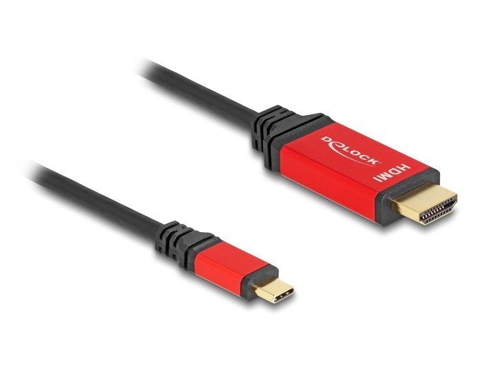 Delock 80097 Cable Usb Type-C A Hdmi (Modo Dp Alt) 8k 60 Hz Con Función Hdr 3 M Rojo