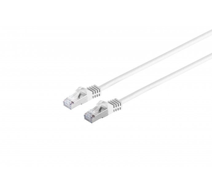 Patchk.Cat6a S / Ftp 0,25m Blanco Rj45 Sin Halógenos (Lszh)