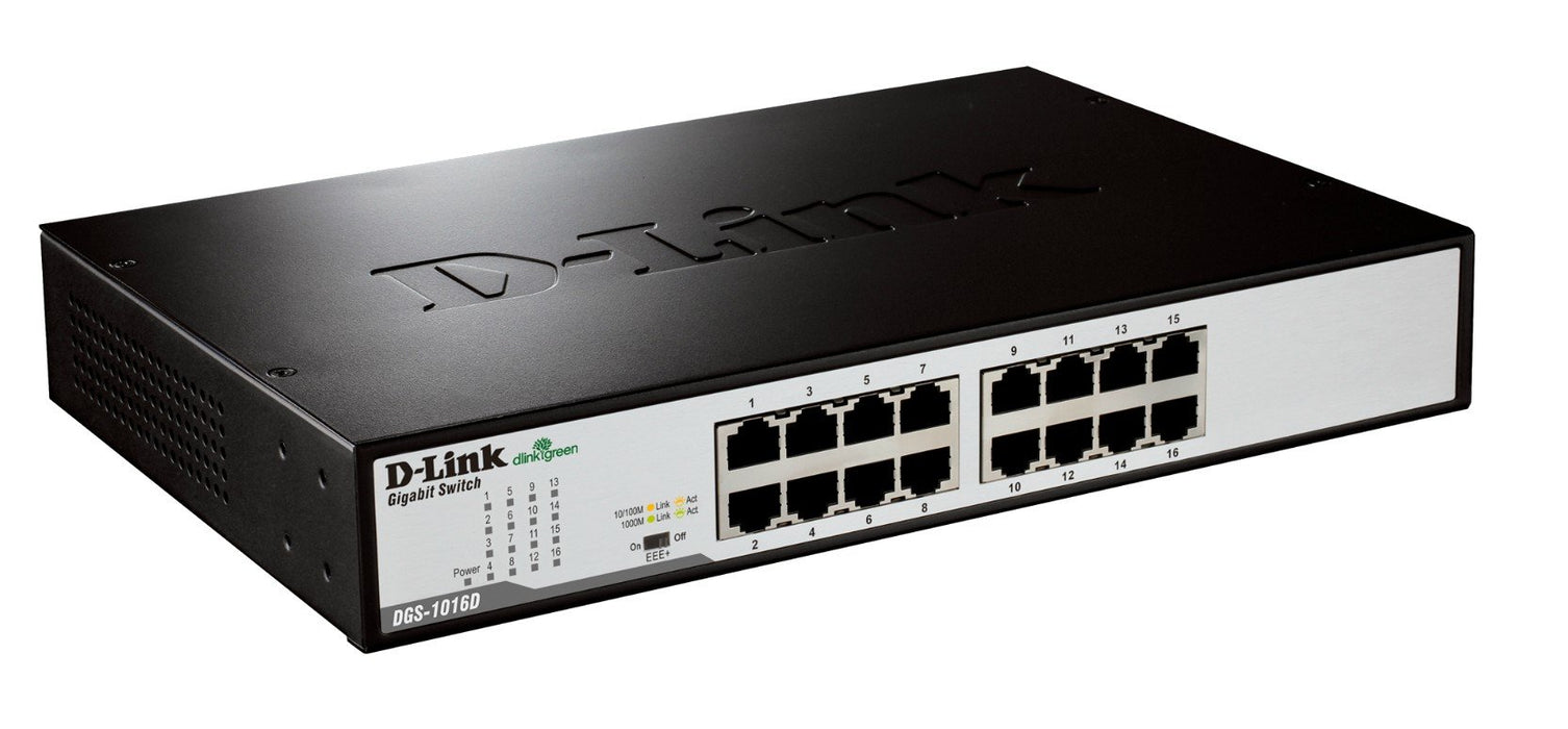 EAN 0790069269974 - D-Link DGS-1016D/E switch No administrado Negro, Metálico imagen 1