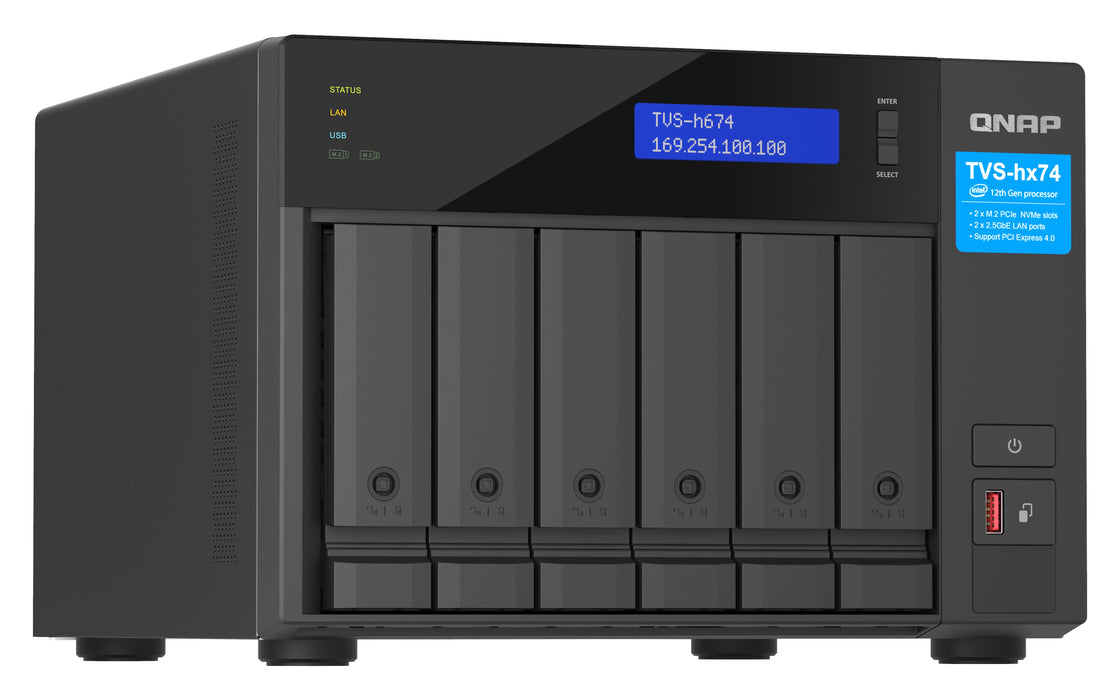 EAN 4711103082379 - QNAP TVS-h674 NAS Torre Intel® Core™ i3 i3-12100 16 GB DDR4 0 TB QuTS hero Negro imagen 4