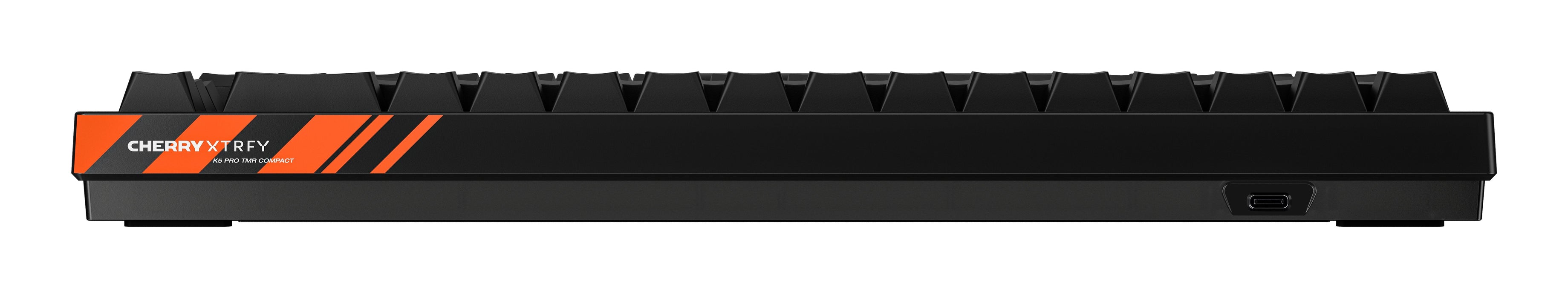 Cherry K5 Pro Tmr Compact, Con Cable, Usb, Mechanischer Switch, Qwerty, Rgb-Led, Negro, Naranja