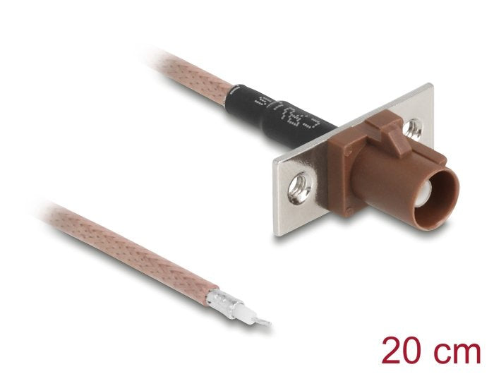 EAN 4043619907335 - DeLOCK 90733 cable coaxial RG-316/U 0,2 m FAKRA F No Marrón imagen 2