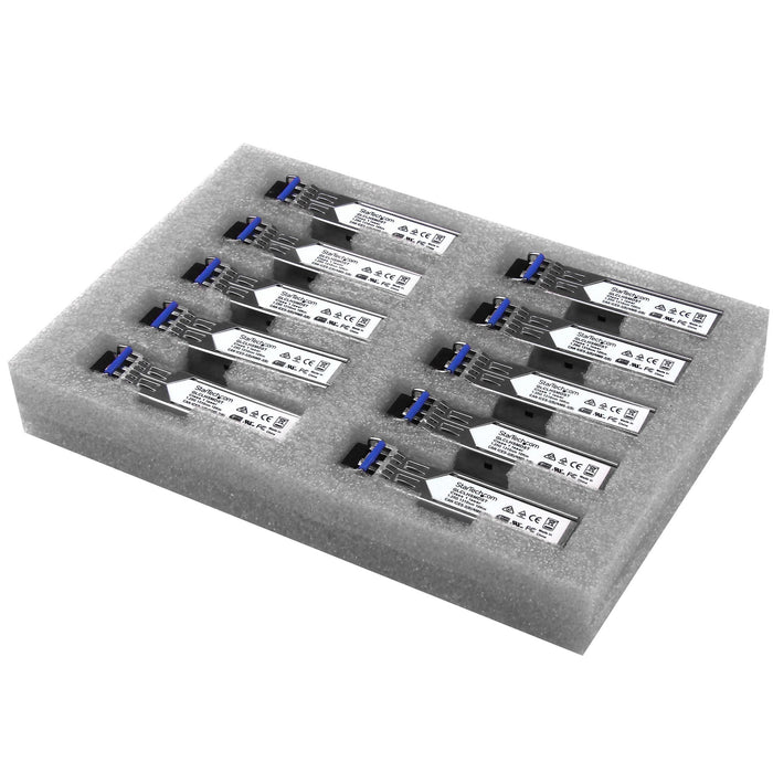 Startech.Com Módulo Transceptor Sfp Compatible Con Cisco Glc-Lh-Smd 1000base-Lx/Lh Paquete De 10 Módulo De Transceptor Sfp (Mini-Gbic) (Equivalente A: Cisco Glc-Lh-Smd) 1gbe 1000base-Lx 1000base-Lh Lc Hasta 10 Km 1310 Nm (Paquete De 10)