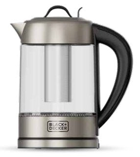 EAN 8432406580114 - Black & Decker BXKE2205E tetera eléctrica 1,7 L 2200 W Negro, Acero inoxidable, Transparente imagen 1