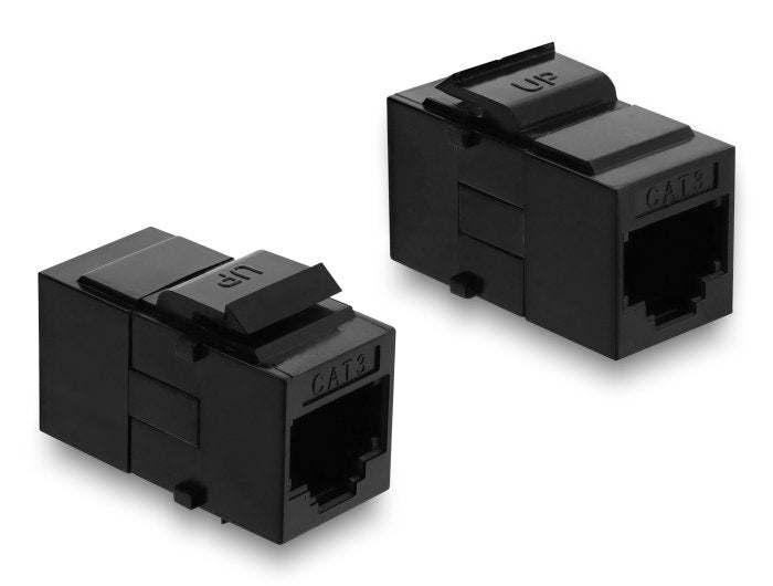 Delock Keystone Módulo Empalme Rj12 Conector Hembra A Rj12 Conector Hembra Cat.3 Plástico Negro