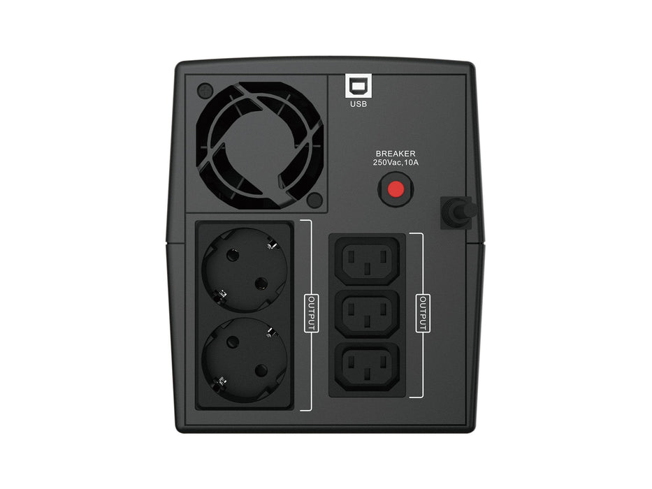 Conceptronic Sai 2200va 1320w 2 Shucko + 3 Iec Proteccion Puerto Lan Modem Zeus 04em