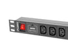 EAN 5901969414493 - Lanberg PDU-10I-0200-IEC-BK unidad de distribución de energía (PDU) 10 salidas AC 1U Negro imagen 2