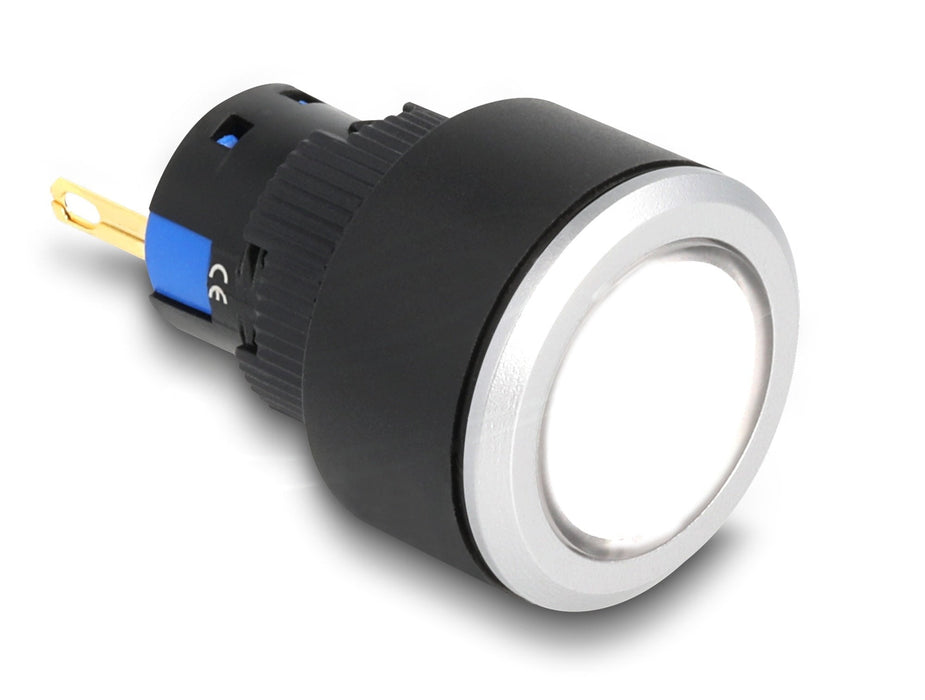 16 Mm Kunststoff Signallampe Weiss   Lötversion