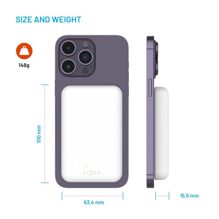 EAN 8591680151714 - FIXED FIXZENM-6-WH batería externa Polímero de litio 6000 mAh Cargador inalámbrico Blanco imagen 3