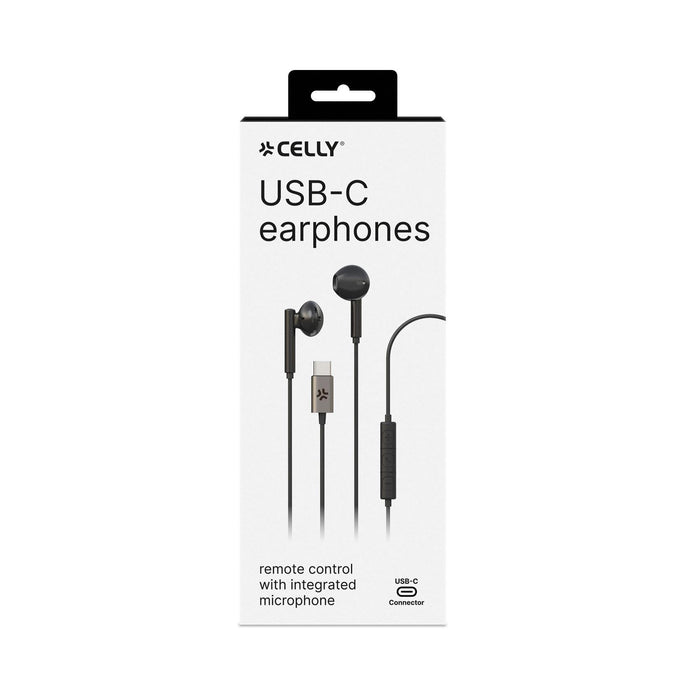 EAN 8021735195757 - Celly UP1100TYPEC Auriculares Alámbrico Dentro de oído Llamadas/Música USB Tipo C Negro imagen 4
