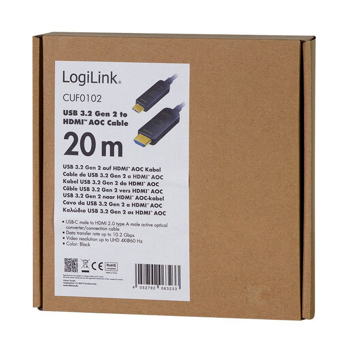 Logilink Cuf0102 Cable Usb-C- > Hdmi 4k/60hz 20m Negro
