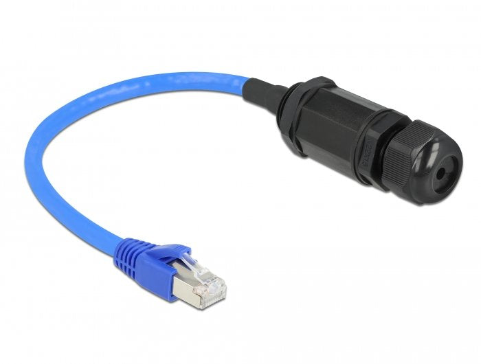 Delock Cable Rj45 Stecker Zu Rj45 Buchse Cat.6 Wasserdicht Mit Cableverschraubung