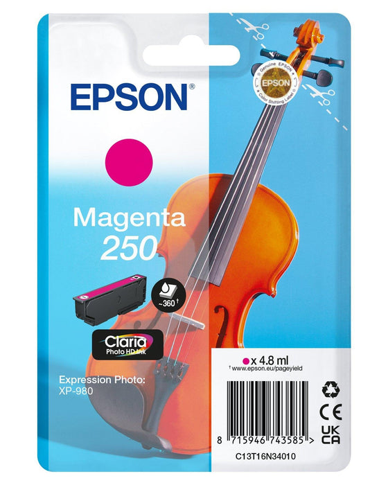EAN 8715946743585 - Epson 250 Violin Claria Photo HD cartucho de tinta 1 pieza(s) Original Magenta imagen 1