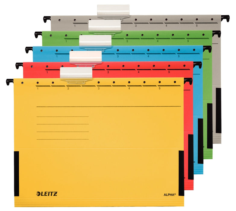 Leitz Bolsa Colgante Alpha 1986 Amarillo - 5 Unidades