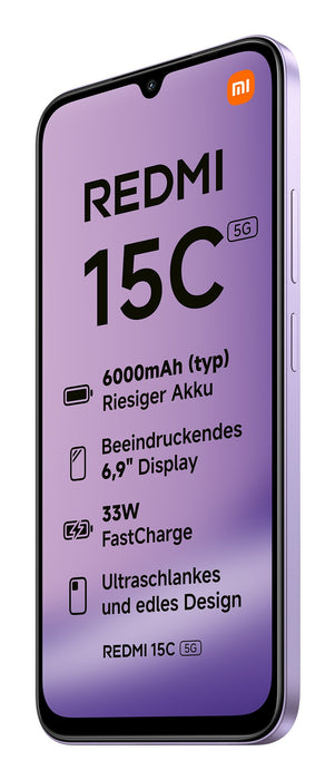 EAN 6932554458485 - Xiaomi Redmi 15C 17,5 cm (6.9") 5G USB Tipo C 4 GB 128 GB 6000 mAh Púrpura imagen 4