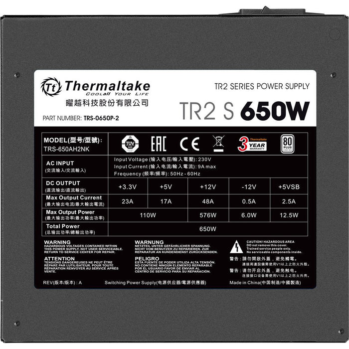 Netzteil Thermaltake Tr2 S 650w Atx 80+ Negro Retail