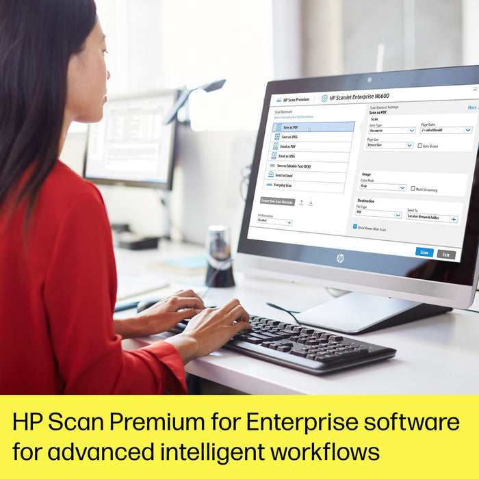 EAN 0195697674396 - HP ScanJet Enterprise Flow N6600 fnw1 Escáner de cama plana 1200 x 1200 DPI A4 Blanco imagen 5