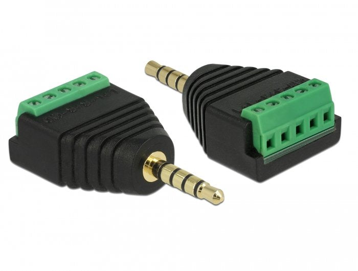 Delock Conector Adaptador Estéreo Macho 3,5 Mm Al Bloque De Terminales De 5 Pines