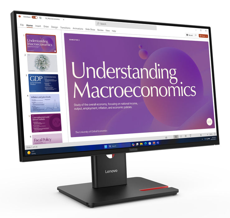 EAN 0198156725684 - Lenovo ThinkVision T24D-40 pantalla para PC 60,5 cm (23.8") 1920 x 1080 Pixeles Full HD LCD Negro imagen 4