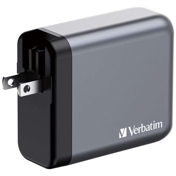 Cargador Verbatim Gan 140w, 1x Usb-A, 3x Usb-C Gris, Pd 3.1, Pd 3.0, Qc 3.0 32203