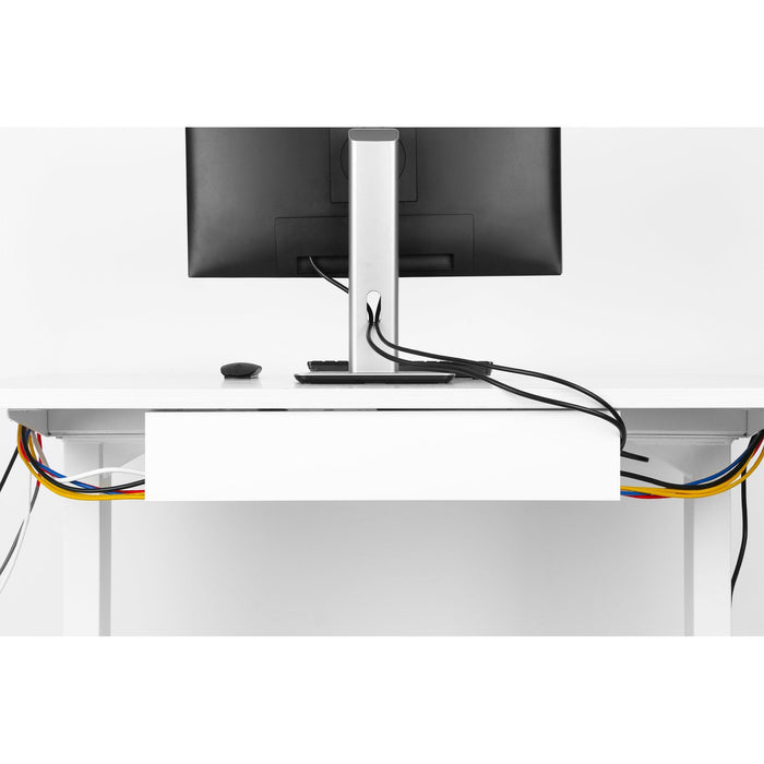 Sistema De Gestión De Cables Inline Para Montaje Debajo De La Mesa, Blanco