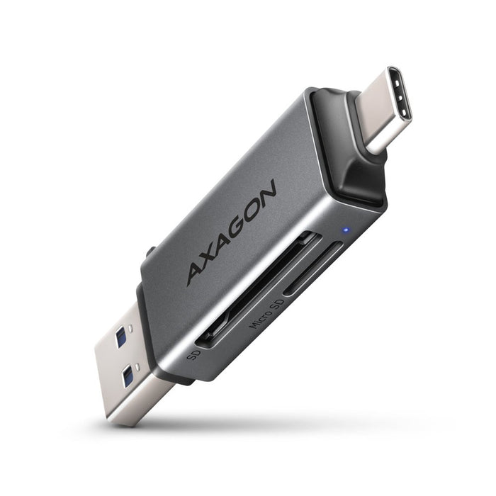 EAN 8595247907134 - Axagon CRE-DAC USB-C+ USB-A 5 Gbps MINI card reader 2-slot & lun SD/microSD lector de tarjeta USB 3.0 Typ imagen 1