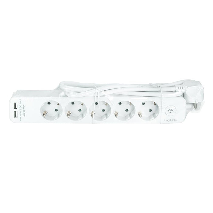 EAN 4052792057812 - LogiLink LPS249U base múltiple 1,5 m 5 salidas AC Interior Blanco imagen 4