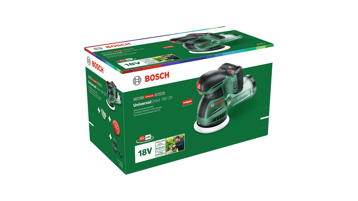 EAN 4053423322507 - Bosch UniversalOrbit 18V-20 Lijadora orbital 23000 OPM Negro, Verde imagen 8
