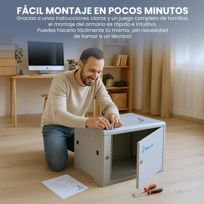 Armario De Pared Rack Extralink 9u 600x450