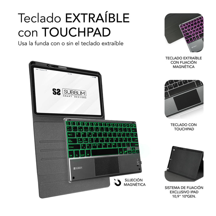EAN 8436586743659 - SUBBLIM Funda Tablet KEYTAB ProBT Touchpad Ipad 10,9/11 10a/11a Gen NEGRA imagen 6