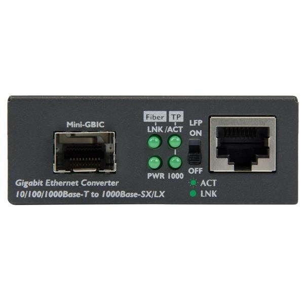 Startech.Com Conversor De Medios Ethernet Gigabit A Fibra Con Sfp Abierto Adaptador De Cobre A Fibra Conversor De Soportes De Fibra 1gbe 10base-T 1000base-Lx 1000base-Sx 100base-Tx 1000base-T Rj-45 / Sfp (Mini-Gbic) Para P/N: Glclhsmdstta