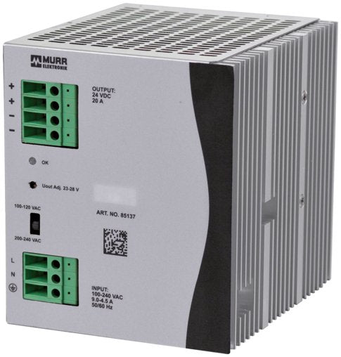 Murr Elektronik 85137 Fuente De Alimentación Para Carril Din Din-Rail/Dc 20 A Contenido 1 Ud. - Pc-/Server Fuente De Alimentación