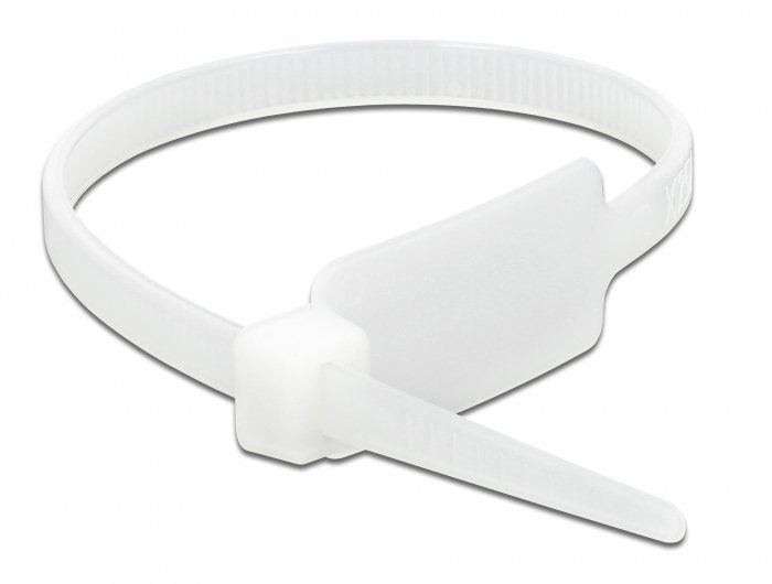 Delock Cablebinder Mit Beschriftungsfeld L 190 X B 4,8 Mm Weiss 10 Stück
