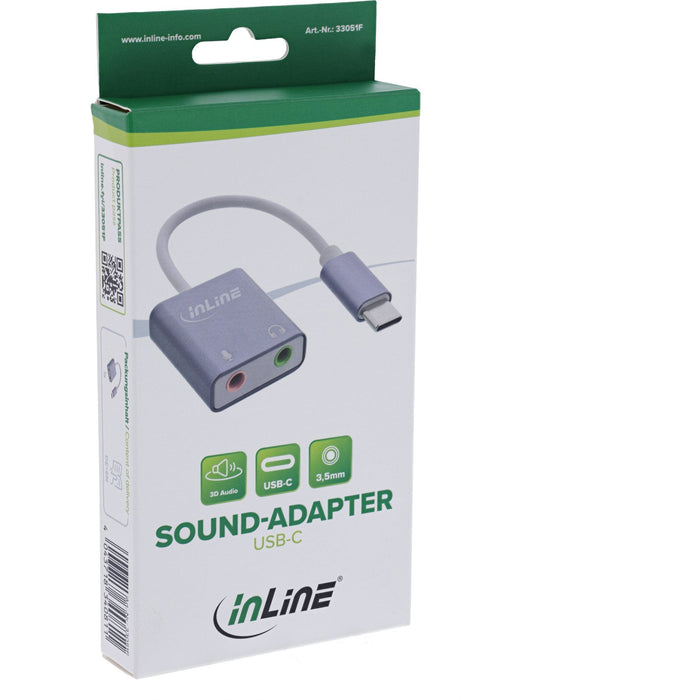 Inline® Usb Audio Sound Adapter, Usb-C Cable