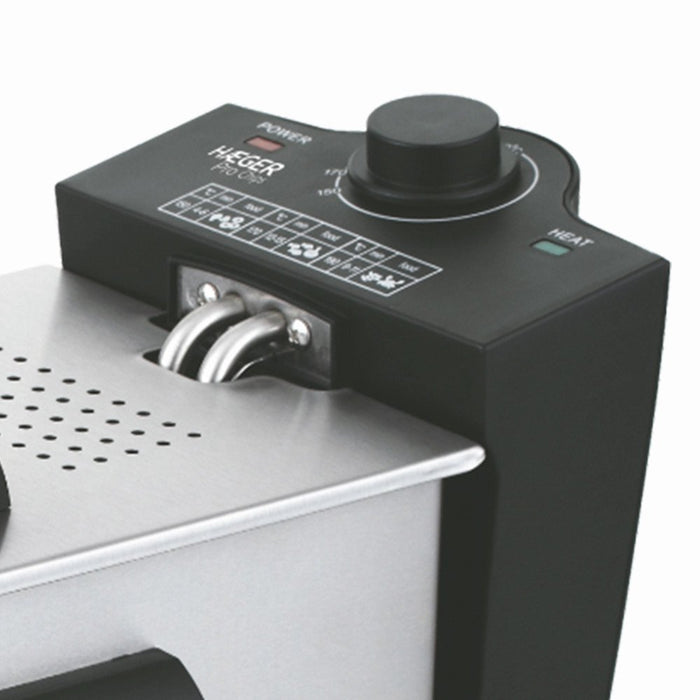 EAN 5608475017612 - Haeger DF-3ES.017A freidora Sencillo 3 L 2000 W Negro, Acero satinado imagen 2