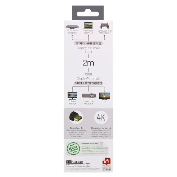 Câble Displayport T Nb 2m M/M (Negro)