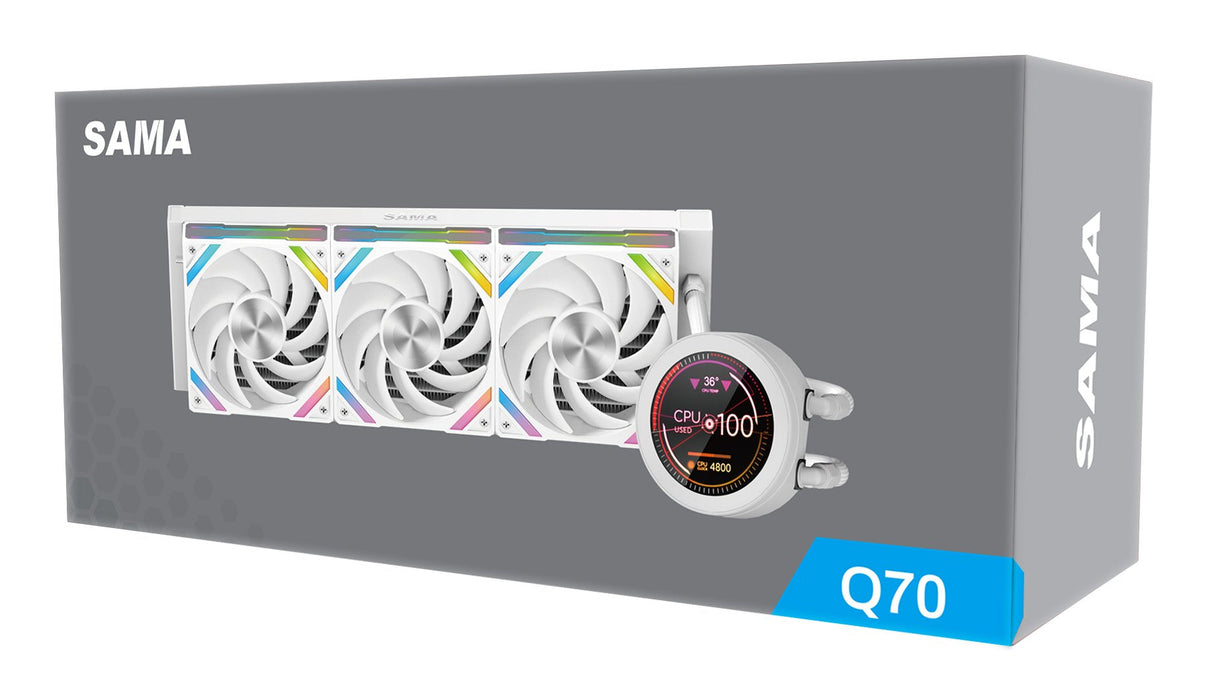 Sama Q70 360 Wasserkã¼hlung Lcd Display White Retail
