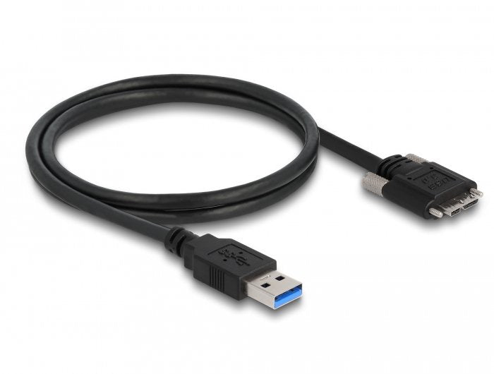 Delock Usb 5 Gbps Cable Typ-A Stecker Zu Typ Micro-B Stecker Mit Schrauben 1 M