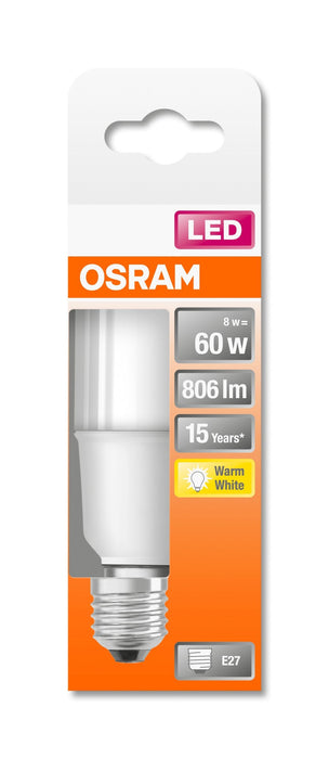 Osram 4058075428447 Led Eek F (A - G) E27 Kolbenform 8 W= 60 W Blanco Cálido (Ø X L) 36 Mm X 114 Mm 1 Ud.