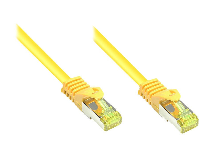 Goodconnections Rj45 Cable De Red Mit Cat. 7 Rohcable Und Rastnasenschutz (), S Ftp, Pimf, Halogenfrei, 500mhz, Ofc, Gelb, 50m,